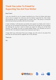 emotional thank you letter to friend