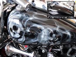 Custom Skull Motorcycle Tank Skulls And Smoke Airbrush
