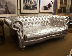 Chesterfield sofa couch sessel hocker leder. Silver Leather Chesterfield Sofa