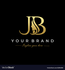 initial letter jb beauty face logo