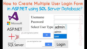 in asp net using sql server database