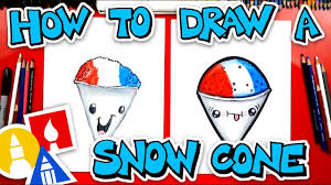 how to draw a funny snow cone you