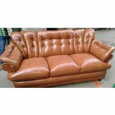 Smf Brown Comfortable Leather Sofa