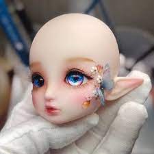 hand made 1 6 bjd doll head with makeup