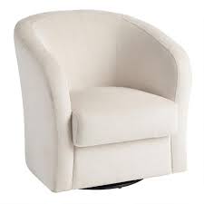 The megan dining arm chair displays gorgeous woven vinyl in a fossil weave. Ivory Megan Swivel Chair World Market