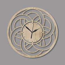 Wooden Clock Mandala 60cm 23 Inch