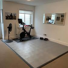 Exercise Home Gym Floor Tile Gray