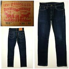 Levis 511 Slim Fit Jeans Mens Size 32 X 30 Dark Blue Stretch Levis