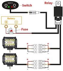 wiring harness with switch for 2 led