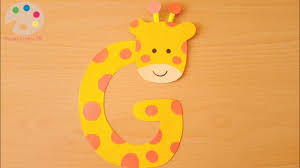 make giraffe with g letter craft