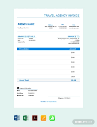 Free Travel Agency Invoice Template Download 93 Invoices In Word