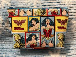 wonder woman dc comics retro makeup bag