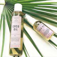 liquid coconut oil infused with