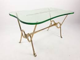 Italian Coffee Table With Etched Glass