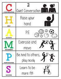 Champs Behavior And Expectations Chart P E Champs