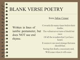 seeking for a blank verse