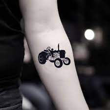 Body art tattoos small tattoos tatoos leo tattoos farm tattoo tractor drawing tractor logo minimalist graphic design modern tattoos. Tractor Temporary Fake Tattoo Sticker Washable Tattoo Set Of 2 Toodtattoo Com Amazon De Beauty