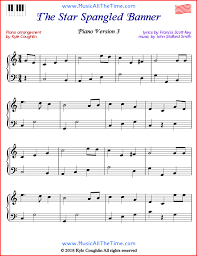 the star spangled banner piano sheet