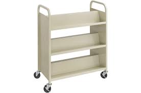 It has two tilted shelves that keep contents securely in the cart during transport and unobtrusive mobile storage solution. Best Rolling Book Carts Library Carts With Wheels