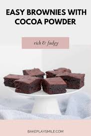 easy brownies with cocoa powder bake