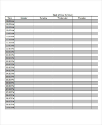 excel weekly schedule templates 8