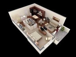 1 Bedroom Apartment House Plans