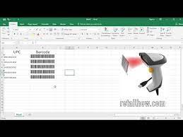 how to create barcode in excel using