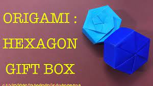 hexagon gift box origami easy craft