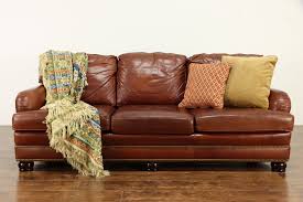 leather vine 3 cushion sofa br