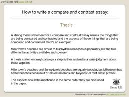 How To Write Compare Contrast Essays