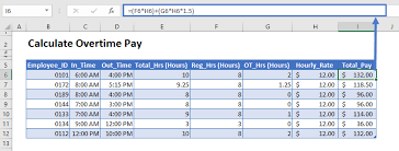 calculate overtime in excel google