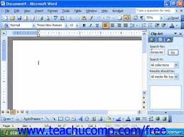 Word 2003 Tutorial Inserting Clip Art 2003 Xp Microsoft