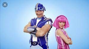 Sportacus on set with pixel. Could Sportacus Be Stephanie S Father I Mean Why Does She Go And Live With Her Uncle Anyway Sportacus Is A Secret Agent Lazy Town Lazy Town Robbie New Series
