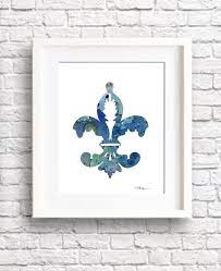 Fleur De Lis Art Print Abstract