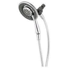 combination shower head and hand shower