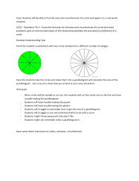 7 G 4 Area And Circumference Of Circles