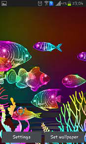 live wallpaper for android neon fish