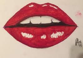 red lips art starts