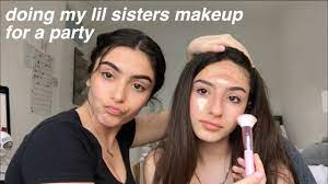 doing my sisters makeup for a party