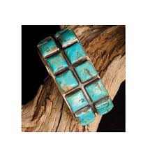 square turquoise bracelet