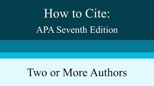 how to cite two or more authors apa