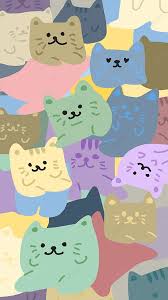 Cute Cat Pile Of Colorful Mobile