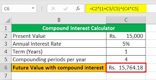 compound interest formula in excel