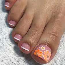 toenails pink square fake toenails