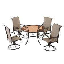 glass round patio dining sets