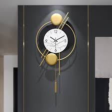Wall Clock With Gold Pendulum