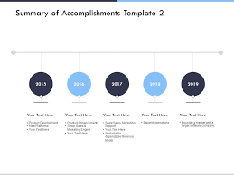 Summary Of Accomplishments Template Product Development Ppt