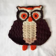 Vintage 70 039 S Retro Crochet Owl
