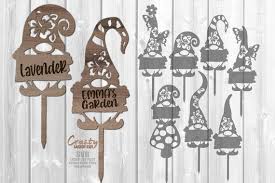 Gnome Garden Markers Svg Laser Cut