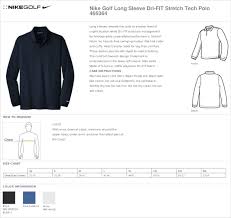 Nike Golf Long Sleeve Dri Fit Stretch Tech Polo 466364